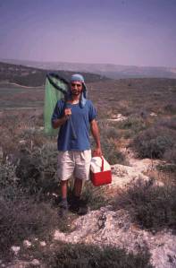 Guy Pe’er when chasing hilltopping butterflies in Israel, long ago when doing his PhD. While his “hilltopping model” is by now 12 years old, new results continue to emerge.