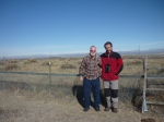 Daniel G. Milchunas and Salvador Rebollo, two out of five authors of the article, along-side a large-plus-small herbivore exclosure in the shortgrass steppe.  We tested our hypotheses over a 14-year period in pastures grazed at moderate intensities by cattle and in two types of exclosures: for large (barbed-wire) and for large-plus-small herbivores (small-mesh hardware cloth).