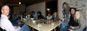 Kamil’s photographic trickery captures the group enjoying an evening meal!